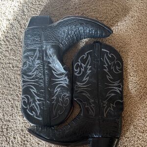 Black Caiman alligator Cowboy Boots men’s size 11